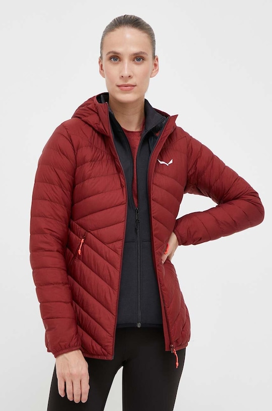 Péřová sportovní bunda Salewa Brenta přechodné burgundské 00.0000027884
