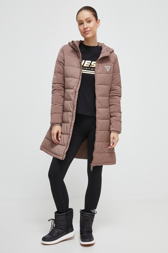 Μπουφάν Guess V3BL12.WF3X0 καφέ AW23