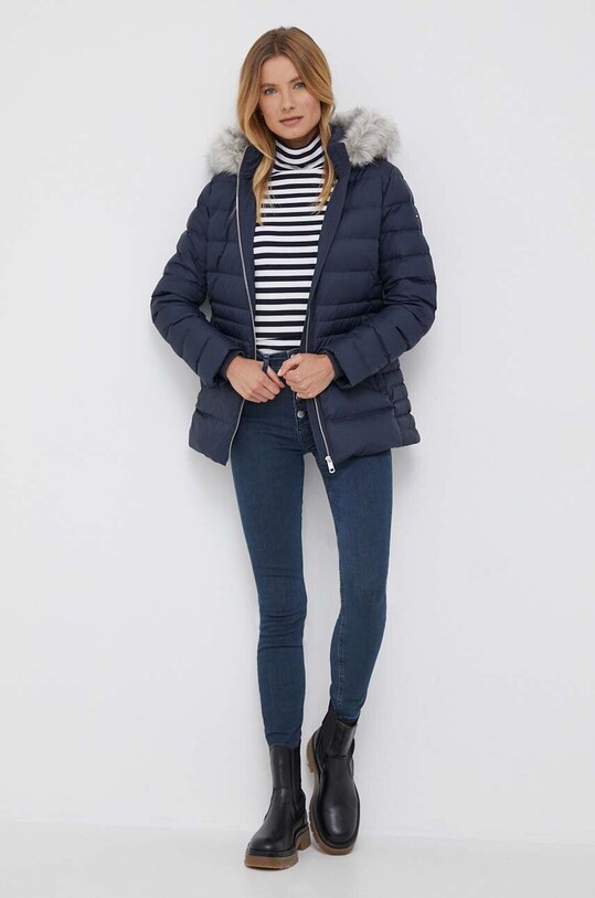 Μπουφάν με επένδυση από πούπουλα Tommy Hilfiger WW0WW39746 σκούρο μπλε AW23
