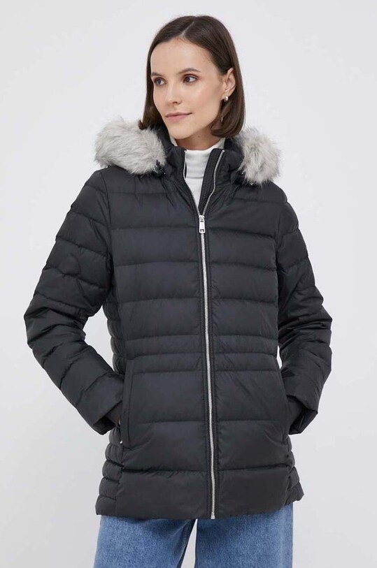 Пухова куртка Tommy Hilfiger з утепленням чорний WW0WW39746