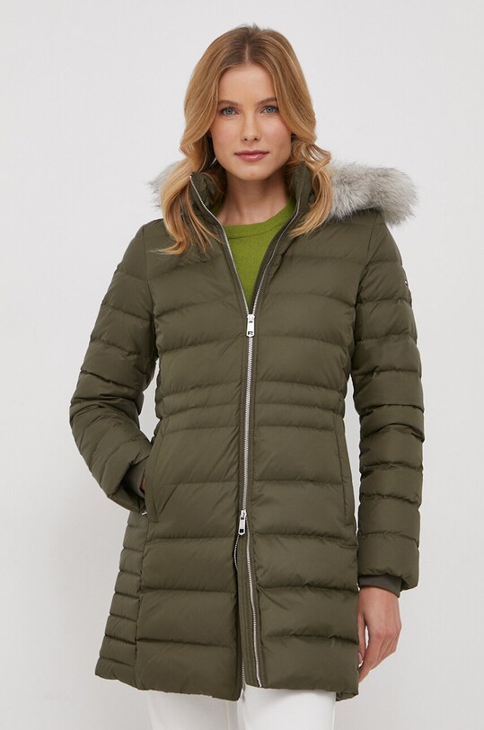 Tommy Hilfiger geaca de puf cu captuseala verde WW0WW39747