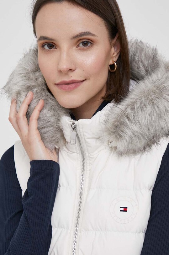 Péřová vesta Tommy Hilfiger béžová WW0WW39744