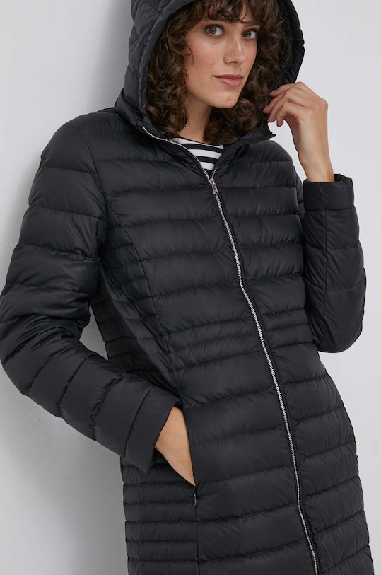 Péřová bunda Tommy Hilfiger černá WW0WW39861