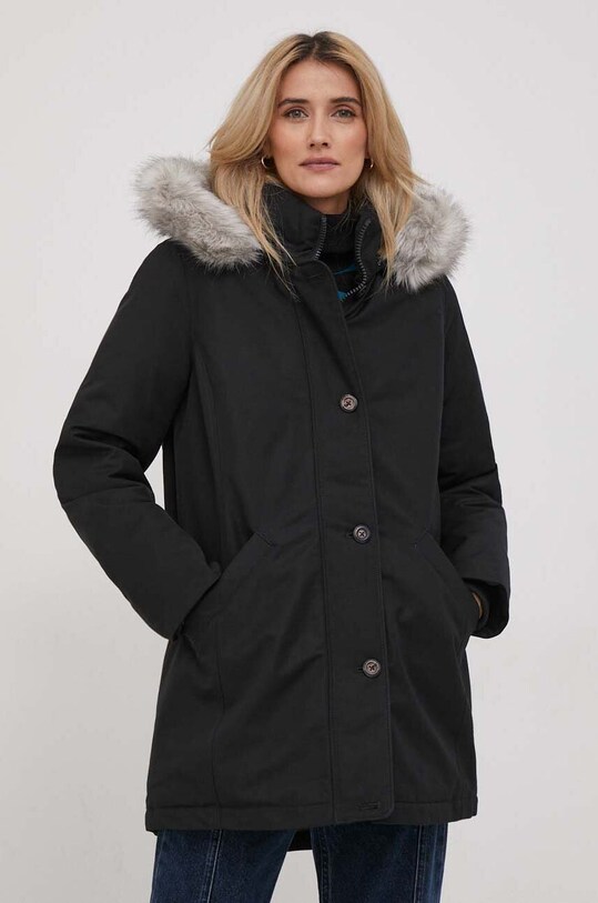 Bunda Tommy Hilfiger s podšívkou černá WW0WW39864