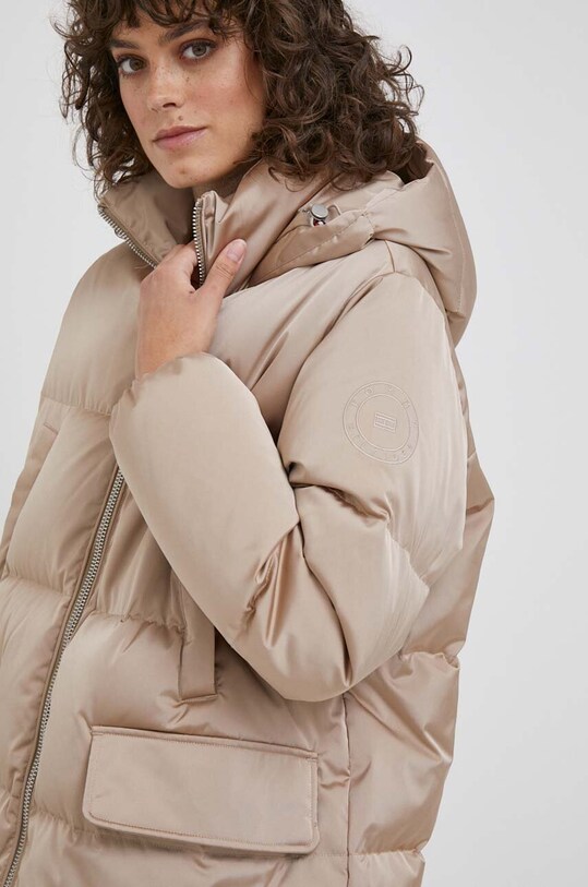 Péřová bunda Tommy Hilfiger WW0WW40834 béžová