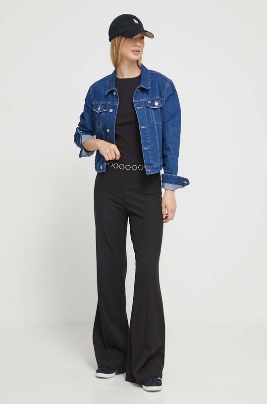 Tommy Jeans geacă din denim DW0DW16846 bleumarin AW23