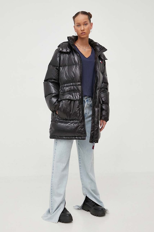 Tommy Jeans kurtka puchowa czarny DW0DW16573