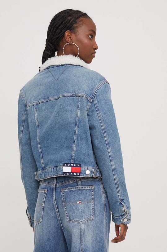 Odzież Tommy Jeans kurtka jeansowa DW0DW16833 niebieski