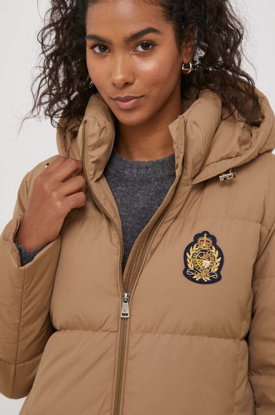 Пухова куртка Lauren Ralph Lauren бежевий 297928080