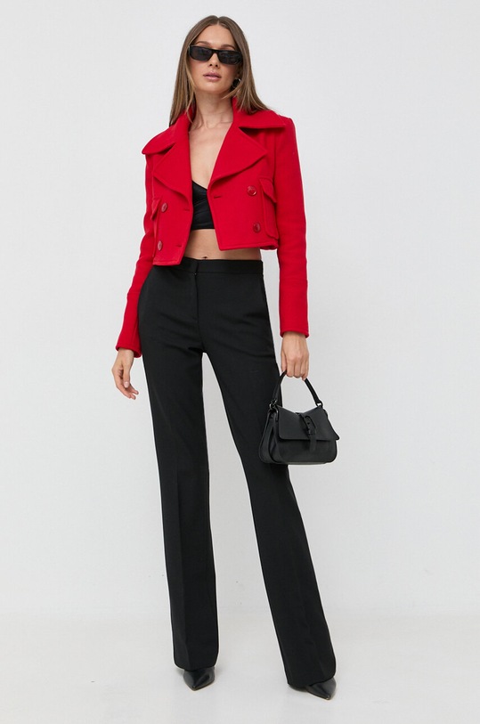 Μάλλινο μπουφάν Patrizia Pepe 2O0091.A337 κόκκινο AW23