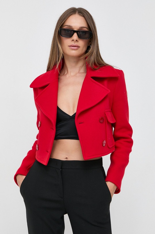 Μάλλινο μπουφάν Patrizia Pepe κόκκινο 2O0091.A337