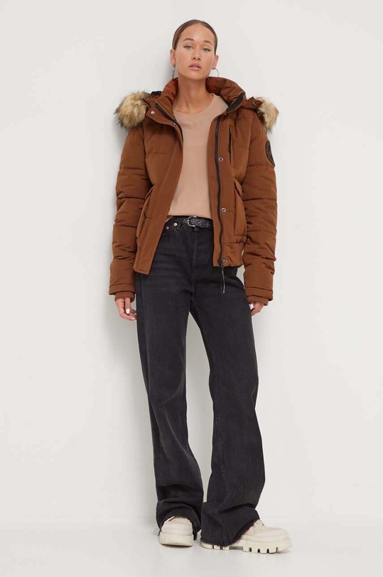 Superdry kurtka W5011576A.9QB brązowy AW23
