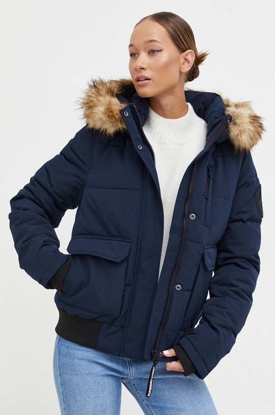 Bunda Superdry s podšívkou námořnická modř W5011576A.L6T