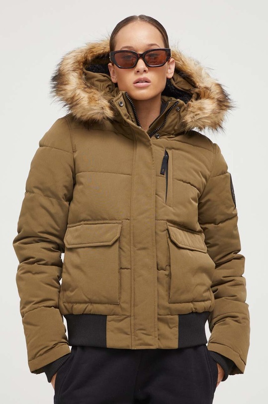 Superdry rövid kabát szigetelt zöld W5011576A.VD2