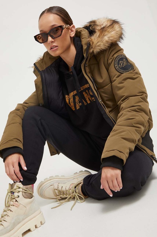 Superdry rövid kabát W5011576A.VD2 zöld AW23