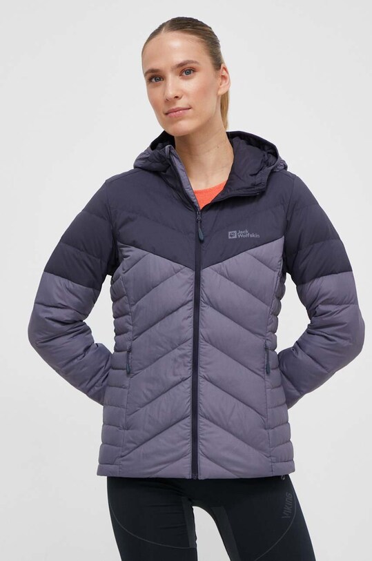 Páperová športová bunda Jack Wolfskin Tundra zateplené tmavomodrá 1206642