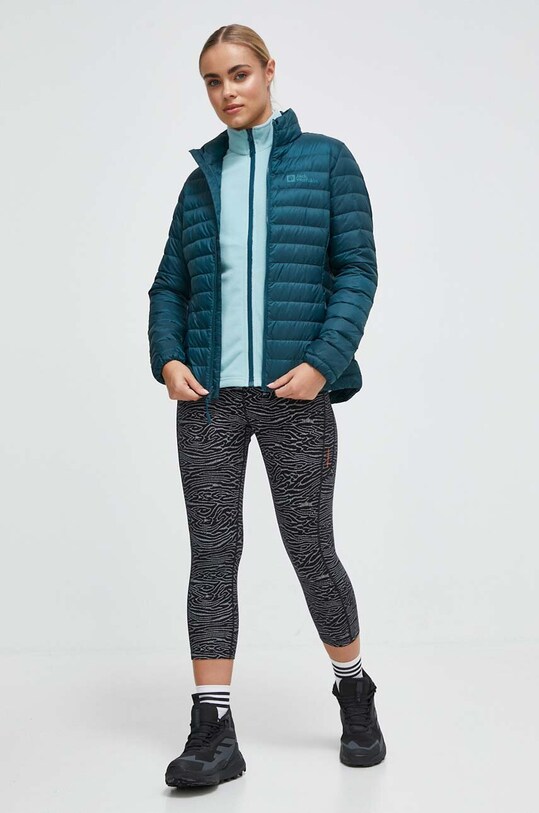 Πουπουλένιο αθλητικό μπουφάν Jack Wolfskin Pilvi 1207761 τιρκουάζ AW23