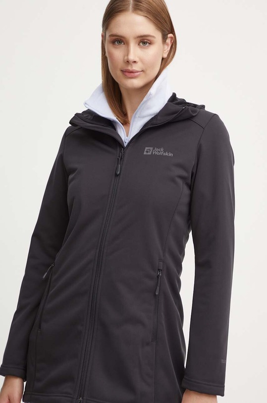 Яке за спортове на открито Jack Wolfskin Windhain черен 1307781
