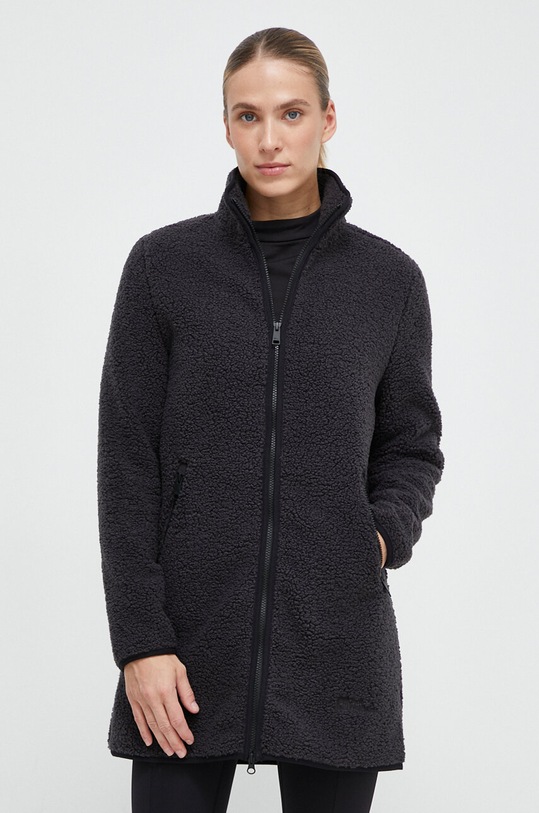 Αθλητική μπλούζα Jack Wolfskin χωρίς κουκούλα μαύρο 1708722
