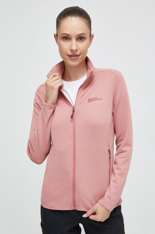 Αθλητική μπλούζα Jack Wolfskin Kolbenberg χωρίς κουκούλα ροζ 1710353.2949