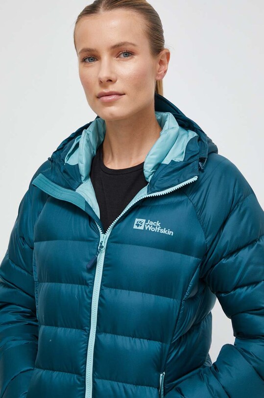 Jack Wolfskin kurtka sportowa puchowa Nebelhorn turkusowy 1207091