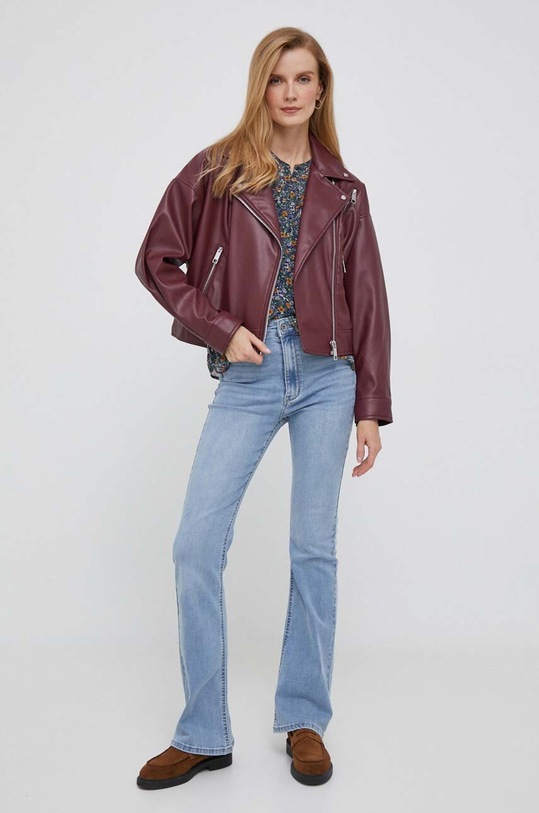 Bunda Dkny P3GCTQ52 burgundské AW23