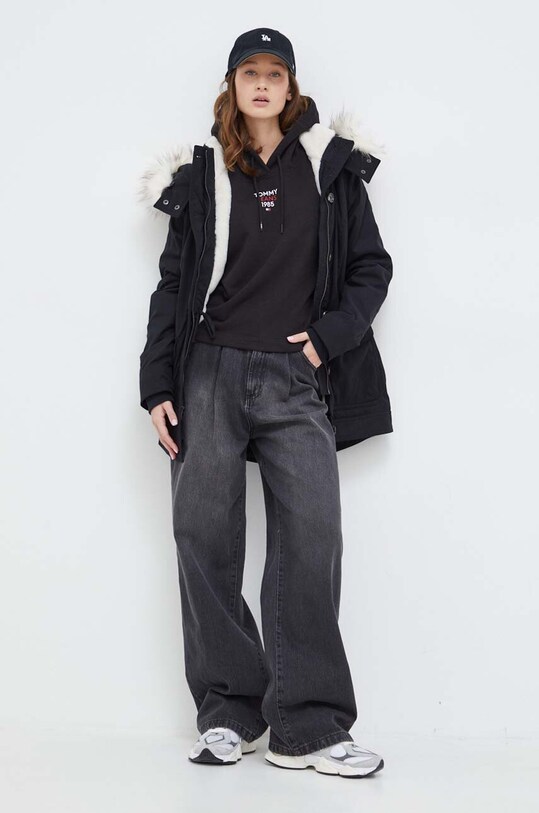 Parka Hollister Co. KI344.3520.901 černá AW23