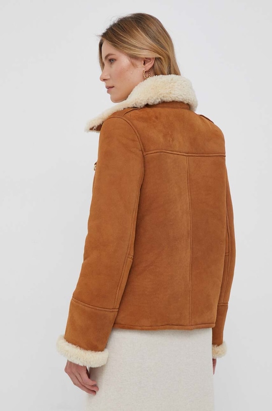 Barbour geaca din piele intoarsa LLT0083 bej AW23