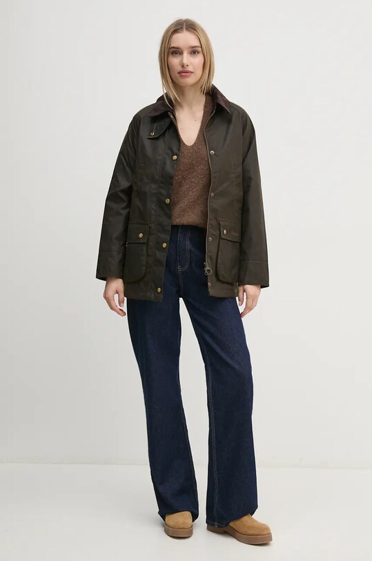 Βαμβακερό μπουφάν Barbour LWX0752 πράσινο AA00