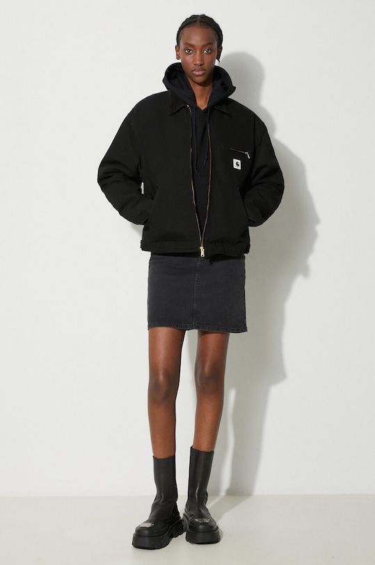Carhartt WIP giacca di jeans I032236.00E02 nero AW24
