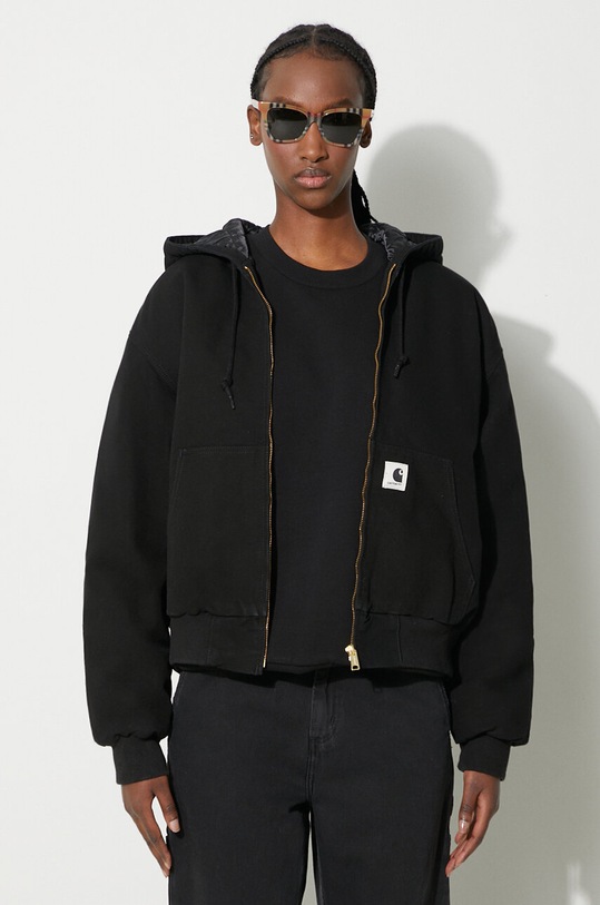 Μπουφάν Carhartt WIP μεταβατικό μαύρο I032238.8902