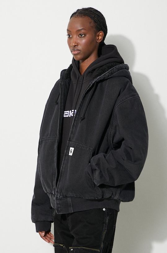 Rifľová bunda Carhartt WIP čierna I032240.8906