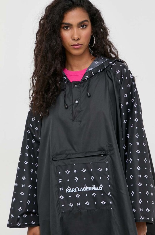 Pončo do deště Karl Lagerfeld 236W3854 černá AW23