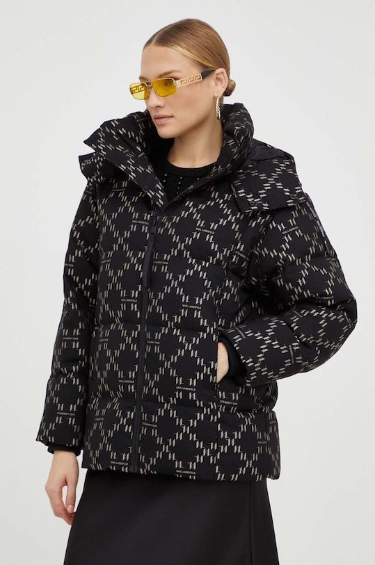 Пухова куртка Karl Lagerfeld 236W1500 чорний SS24