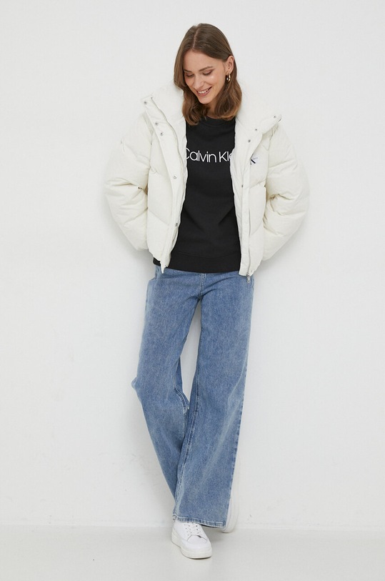 Pernata jakna Calvin Klein Jeans J20J222235 bež AW23