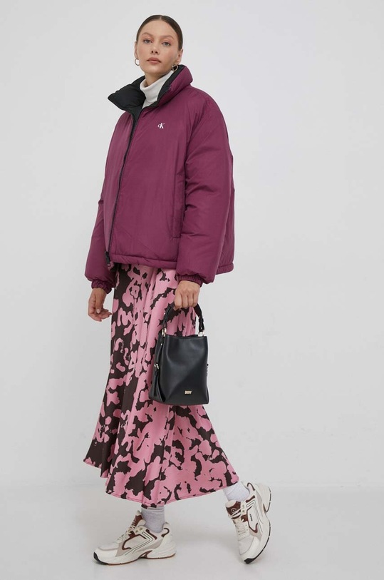 Odzież Calvin Klein Jeans kurtka dwustronna J20J222333 fioletowy
