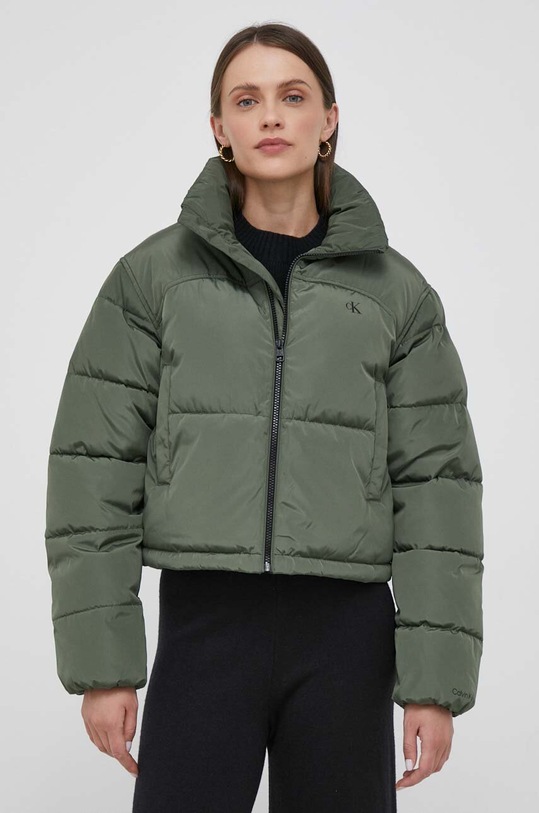 Calvin Klein Jeans kurtka bez kaptura zielony J20J222340