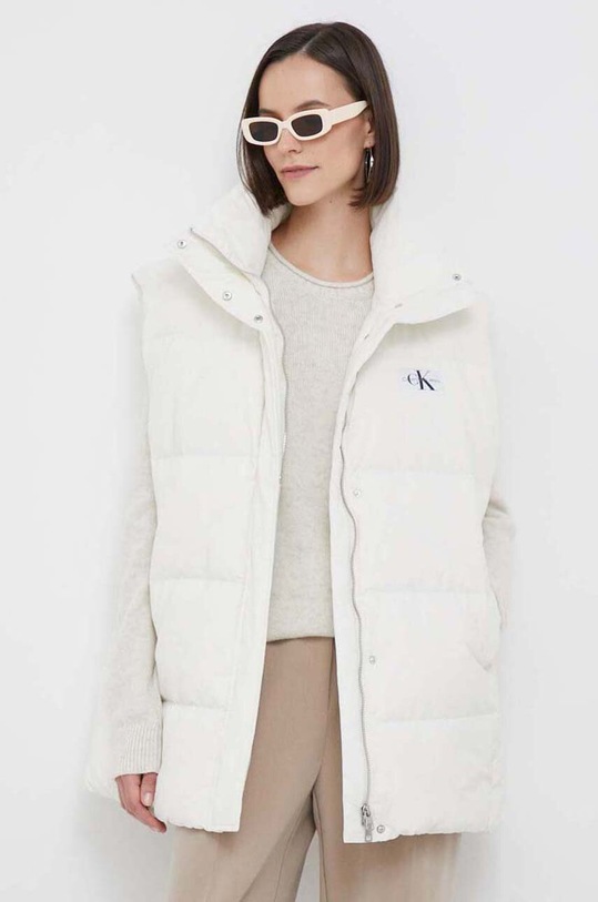 Calvin Klein Jeans vesta de puf cu captuseala bej J20J222711