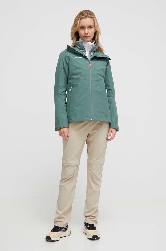Ρούχα Αθλητικό μπουφάν Mammut Convey 3 in 1 HS Hooded 1010.29060 πράσινο
