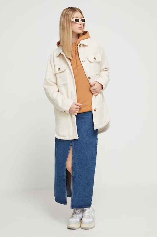 Μπουφάν από μίγμα μαλλιού Rip Curl 00XWJA μπεζ AW23