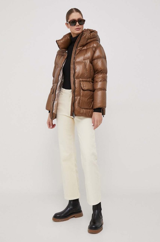 Пухова куртка Hetrego 8K727 коричневий AW23