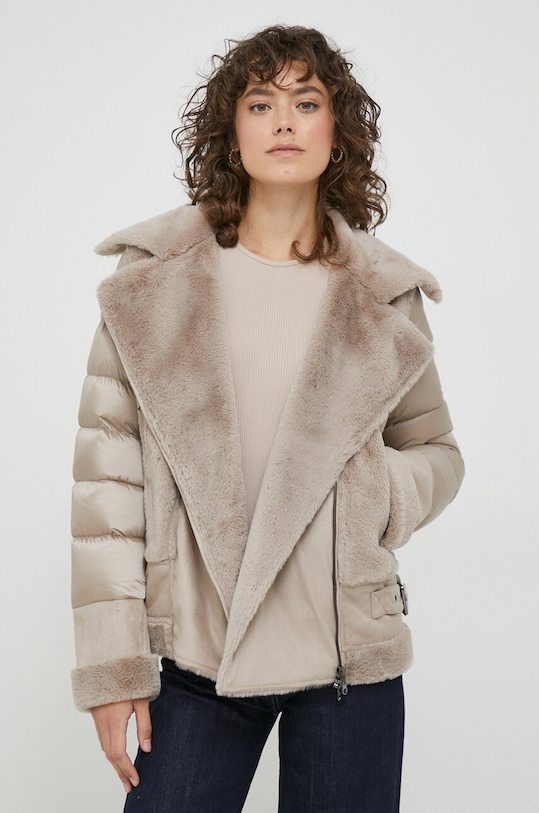 Пухено яке Hetrego преходна изолация бежов 8K790