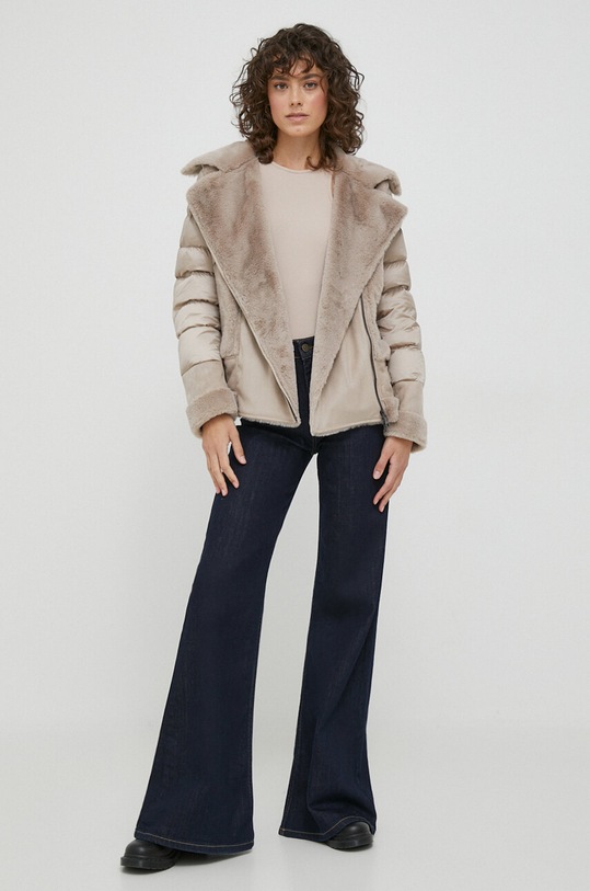 Пухено яке Hetrego 8K790 бежов AW23