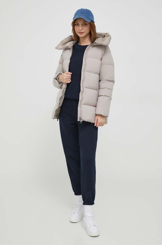Μπουφάν με επένδυση από πούπουλα Hetrego Sloan 8K690 μπεζ AW23