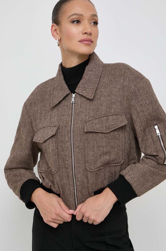 Miss Sixty geaca de lana cu captuseala bej 6T3MJ4170000