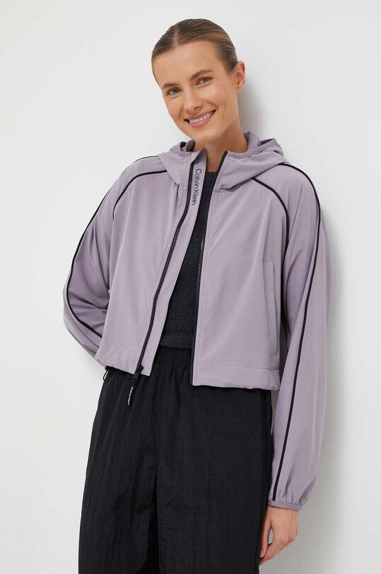 Vjetrovka Calvin Klein Performance bez tople podstave ljubičasta 00GWF3O508