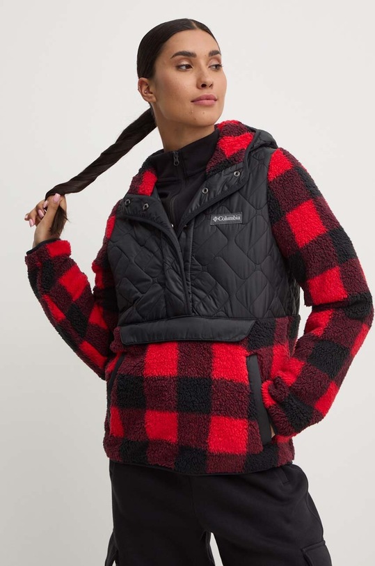 Columbia geacă Sweet View Fleece Hooded cu captuseala negru 1958643