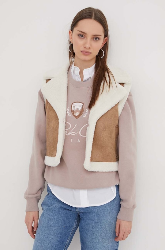 Hollister Co. vesta cu captuseala maro KI344.4049.411