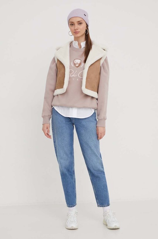 Hollister Co. bezrękawnik KI344.4049.411 brązowy AW23