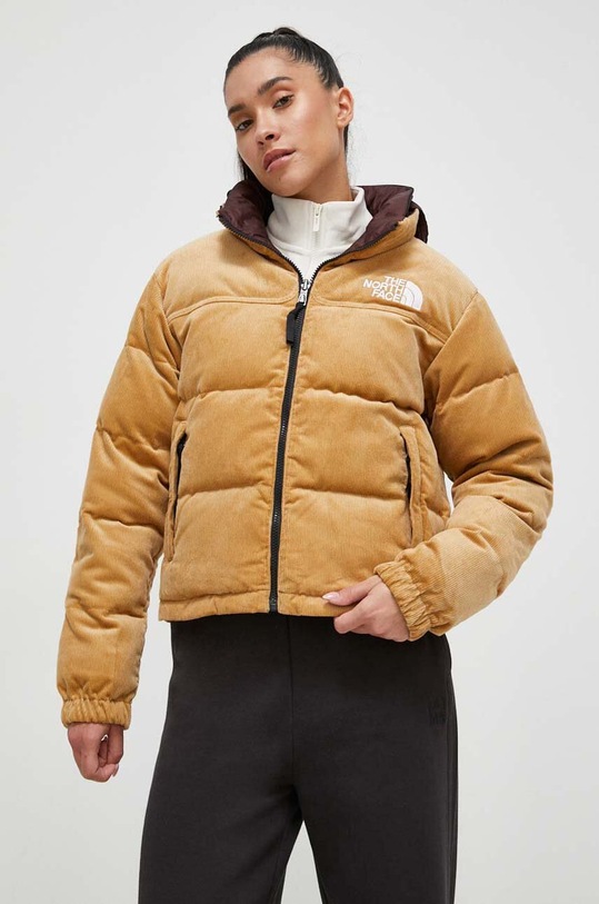 The North Face kurtka puchowa dwustronna bez kaptura żółty NF0A831JKOK1